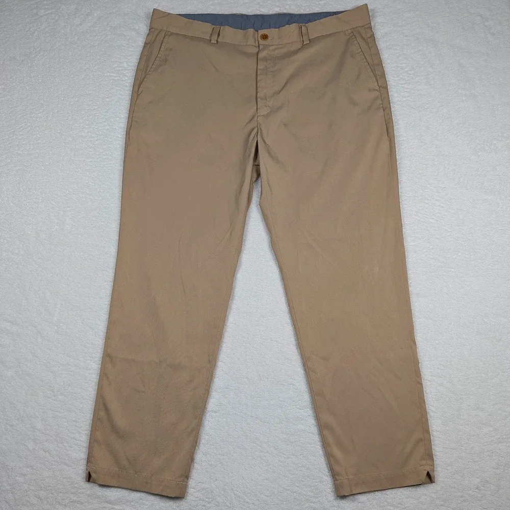 Brooks Brothers Pants Mens 38x30 Beige Straight Stretch‎ Performance Chino Golf